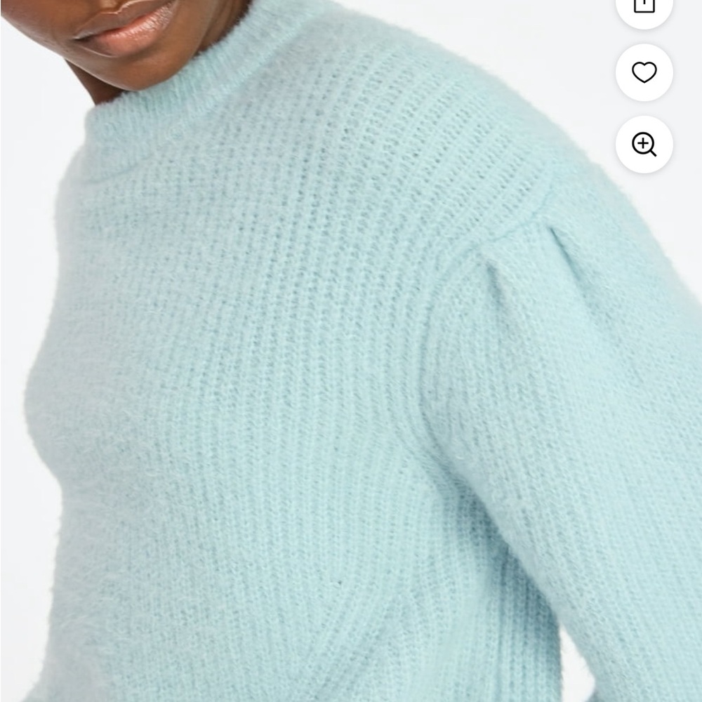 Scoop Teal Cozy Knit Crewneck Oversized Lightweight Sweater - Picture 5 of 9